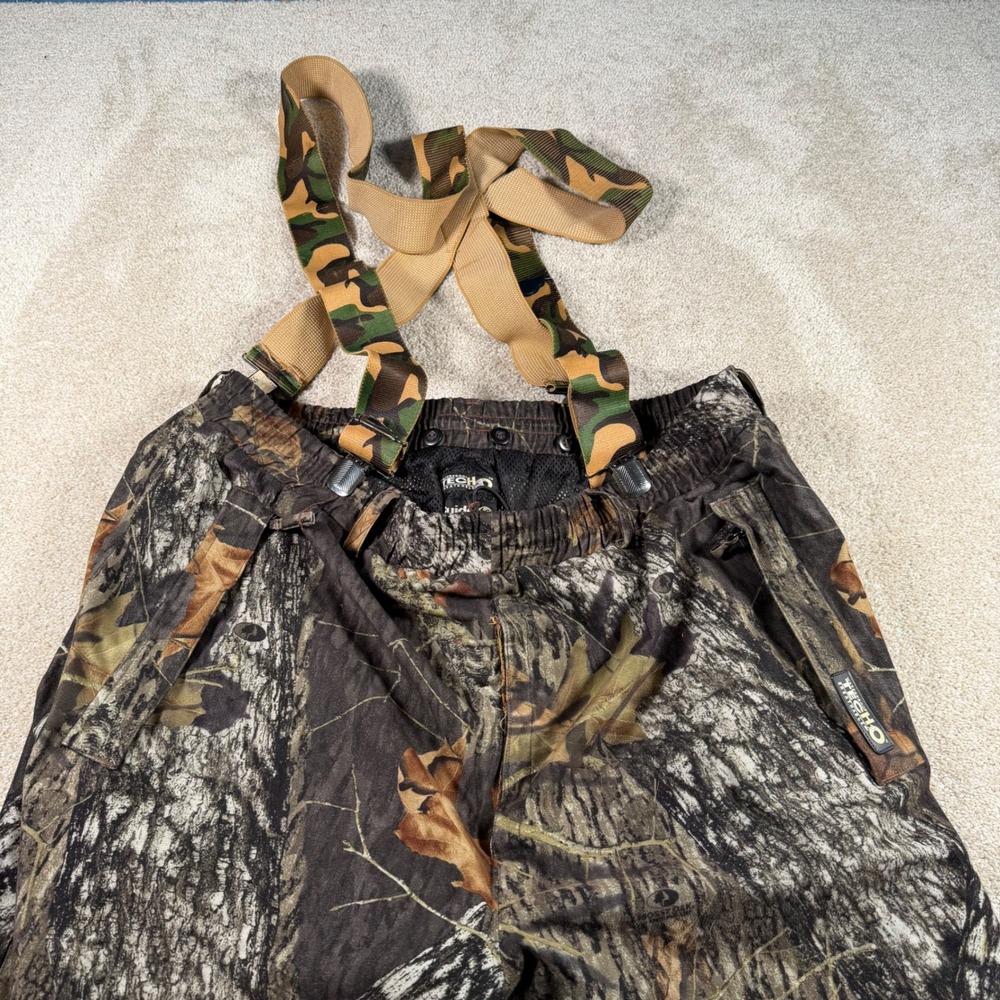 Guide Series Hunting Pants Mens XL Brown Mossy Oak Camo Tech-H2O Suspenders - Picture 3 of 10